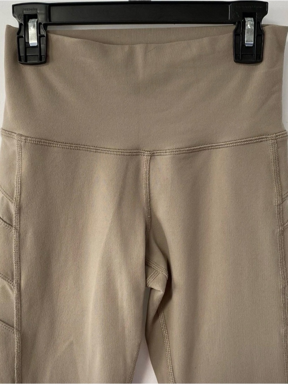 ALO Yoga Neutral Taupe Activewear leggings with Logo - Picture 3 of 5
